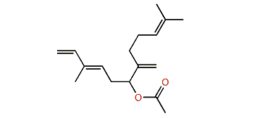 (3E)-3,11-Dimethyl-7-methylenedodeca-1,3,10-trien-6-yl acetate